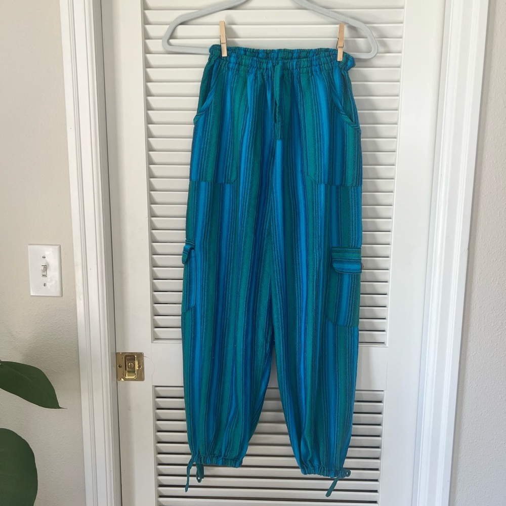 Boho Cotton/Linen Drawstring Pants - Handmade in Peru 🌞